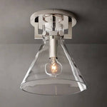 Machinist Glass Funnel Flush Mount