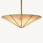 Lucette Alabaster Panelled Round Chandelier 36"