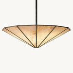 Lucette Alabaster Panelled Round Chandelier 36"