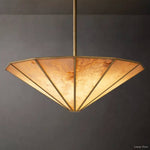 Lucette Alabaster Panelled Round Chandelier 48"