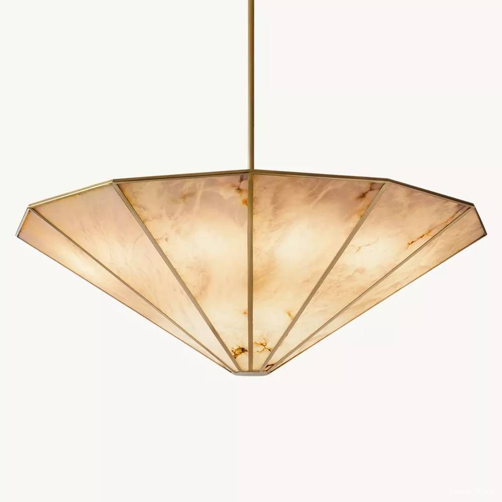 Lucette Alabaster Panelled Round Chandelier 60"