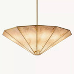 Lucette Alabaster Panelled Round Chandelier 60"