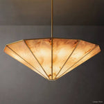 Lucette Alabaster Panelled Round Chandelier 60"