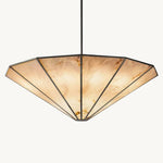 Lucette Alabaster Panelled Round Chandelier 60"