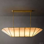 Lucette Alabaster Panelled Linear Chandelier 74"