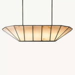 Lucette Alabaster Panelled Linear Chandelier 74"