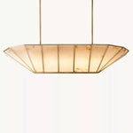 Lucette Alabaster Panelled Linear Chandelier 74"