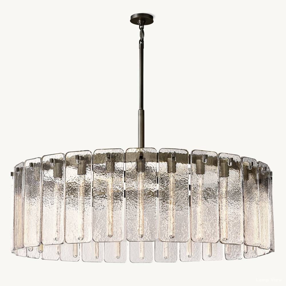 Calamette Diffused Glass Round Chandelier 48"