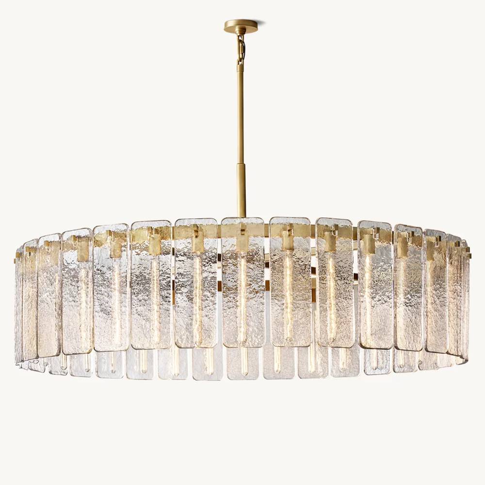 Calamette Diffused Glass Round Chandelier 60"