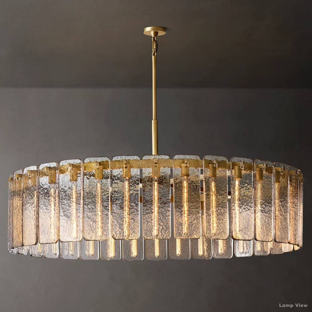 Calamette Diffused Glass Round Chandelier 60"