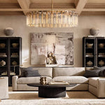 Calamette Diffused Glass Round Chandelier 60"
