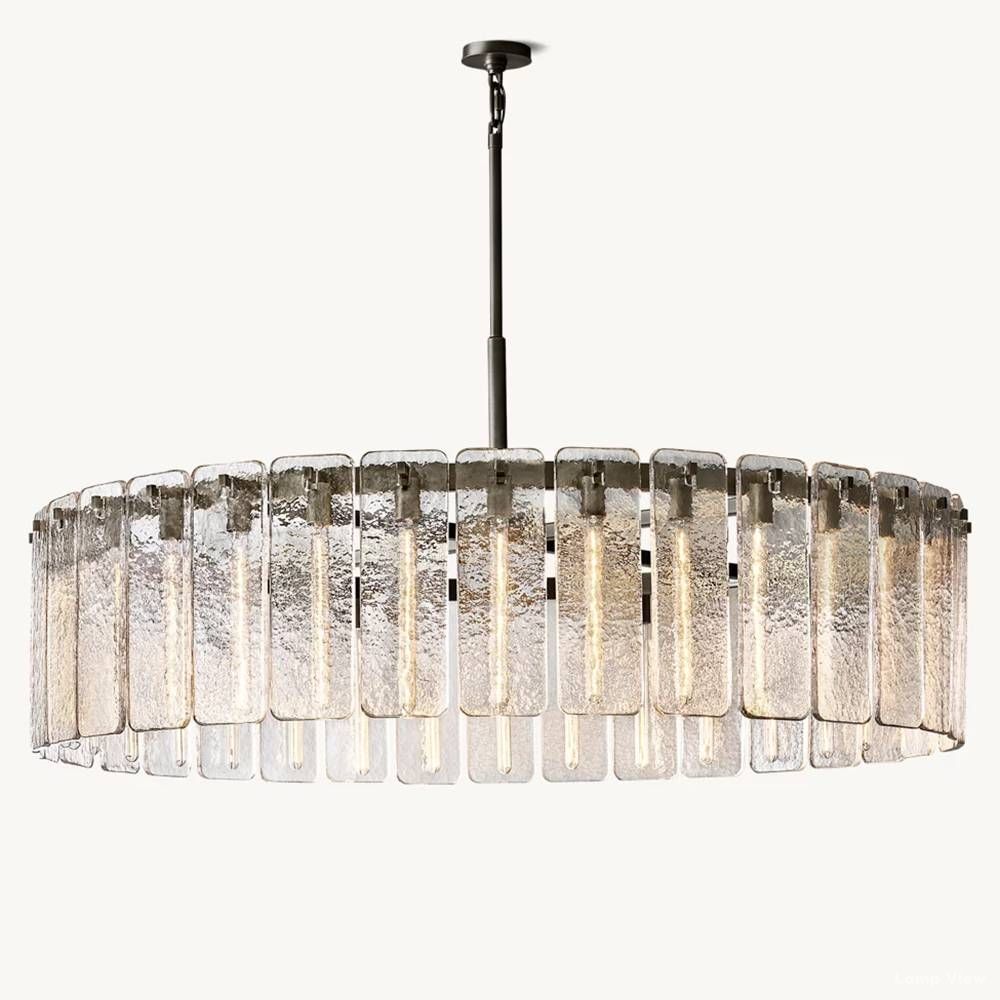 Calamette Diffused Glass Round Chandelier 60"