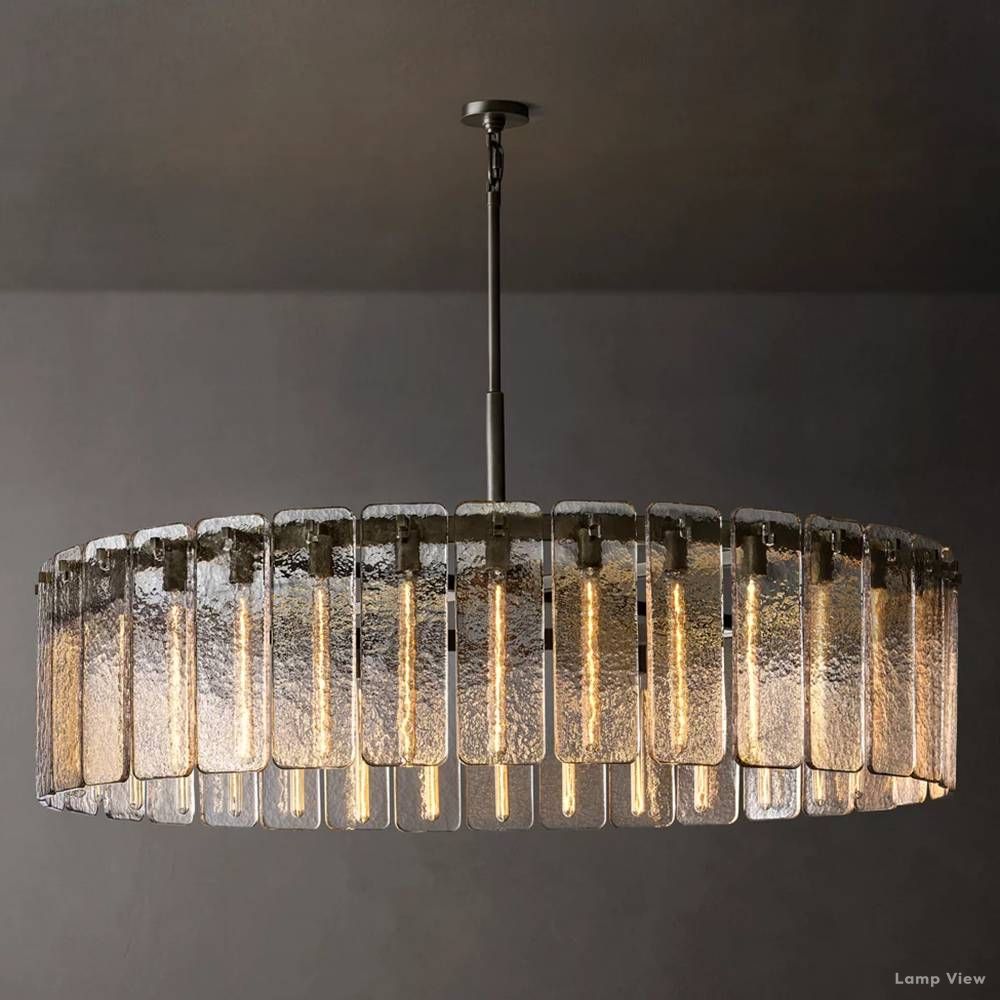 Calamette Diffused Glass Round Chandelier 60"
