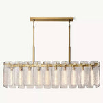 Calamette Diffused Glass Rectangular Chandelier 60"