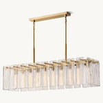 Calamette Diffused Glass Rectangular Chandelier 60"