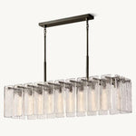 Calamette Diffused Glass Rectangular Chandelier 60"