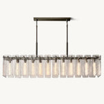 Calamette Diffused Glass Rectangular Chandelier 72"