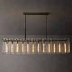 Calamette Diffused Glass Rectangular Chandelier 72"