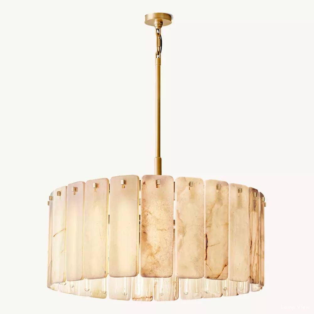 Calamette Diffused Onyx Round Chandelier 36"