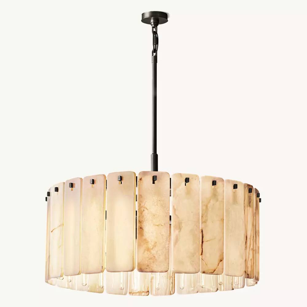 Calamette Diffused Onyx Round Chandelier 36"