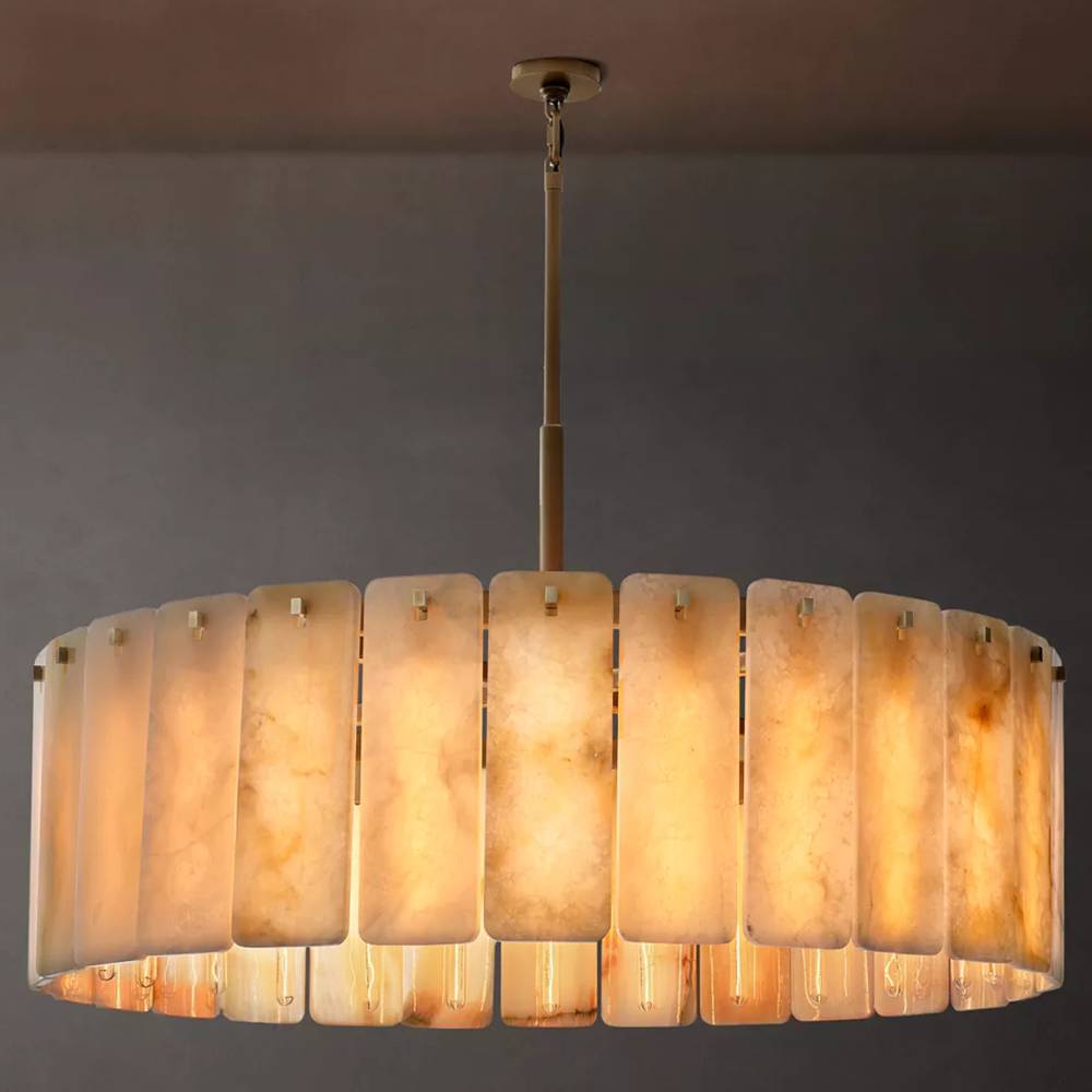 Calamette Onyx Round Chandelier 48"