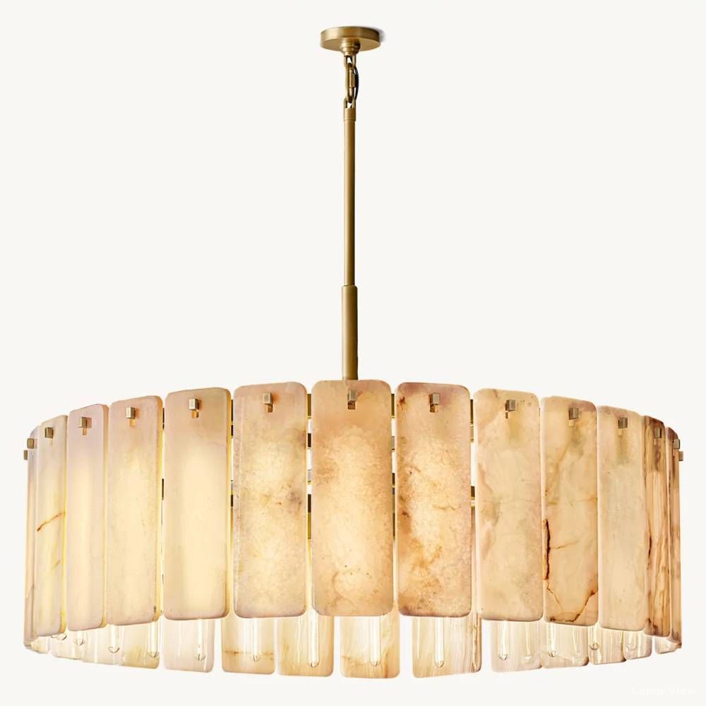 Calamette Diffused Onyx Round Chandelier 48"