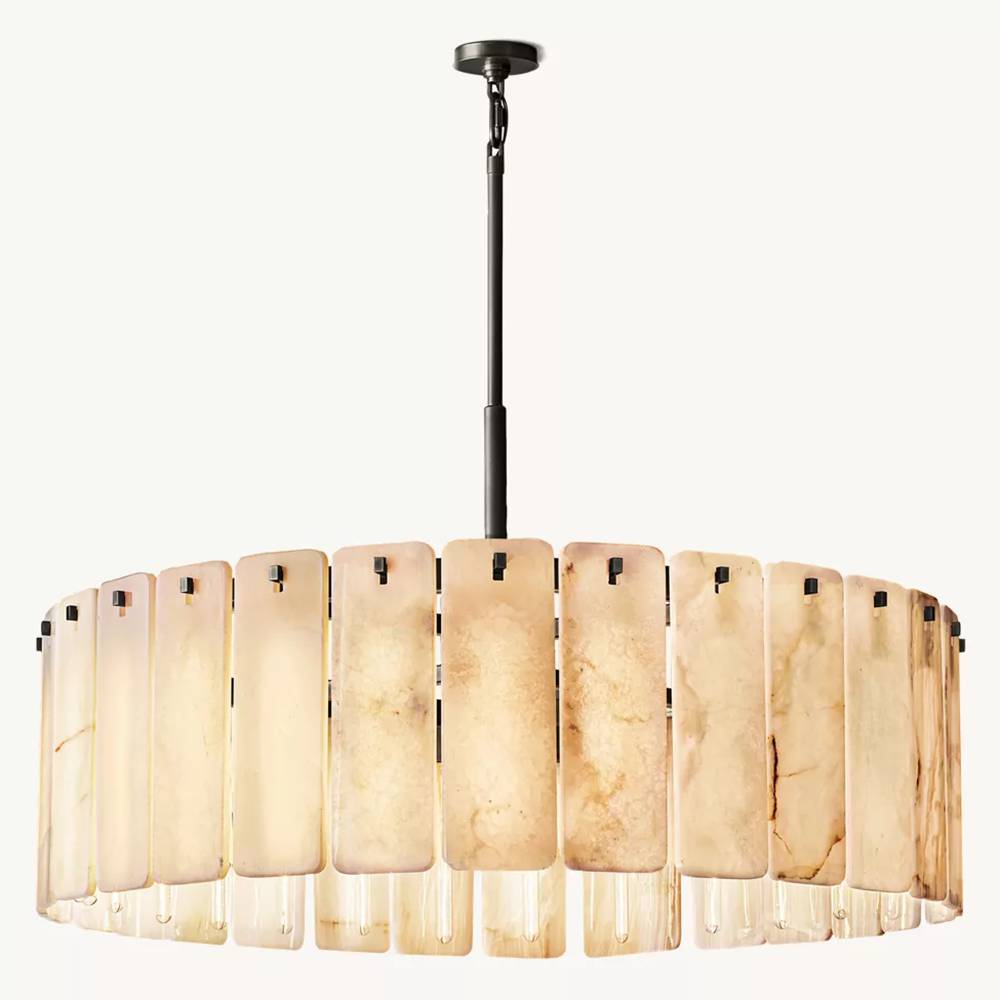 Calamette Onyx Round Chandelier 48"