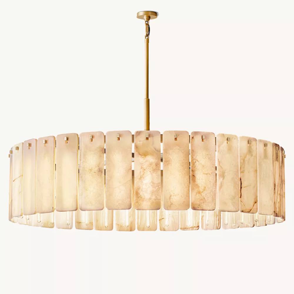 Calamette Diffused Onyx Round Chandelier 60"