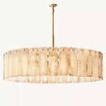 Calamette Diffused Onyx Round Chandelier 60"