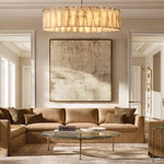 Calamette Diffused Onyx Round Chandelier 36"