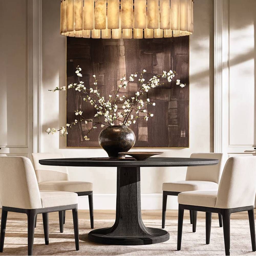 Calamette Diffused Onyx Round Chandelier 36"