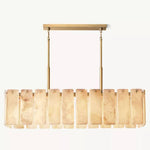 Calamette Diffused Onyx Rectangular Chandelier 60"