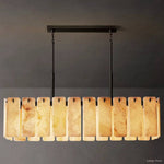Calamette Diffused Onyx Rectangular Chandelier 60"