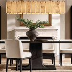 Calamette Diffused Onyx Rectangular Chandelier 74"