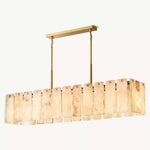 Calamette Diffused Onyx Rectangular Chandelier 60"
