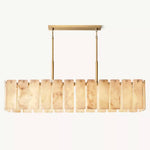 Calamette Diffused Onyx Rectangular Chandelier 74"