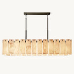 Calamette Diffused Onyx Rectangular Chandelier 74"