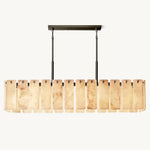 Calamette Onyx Rectangular Chandelier 74"