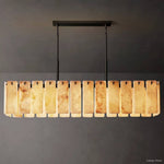 Calamette Diffused Onyx Rectangular Chandelier 74"