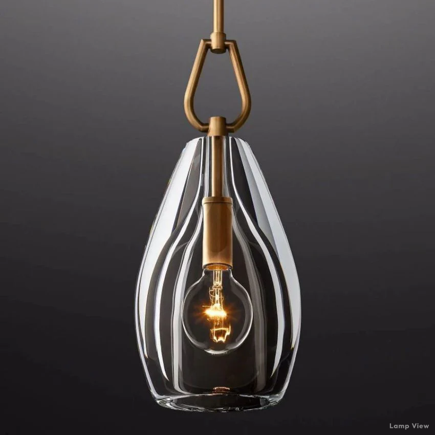 Botanist Crystal Flute Pendant Light
