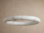 Halima Natural Alabaster Halo Chandelier