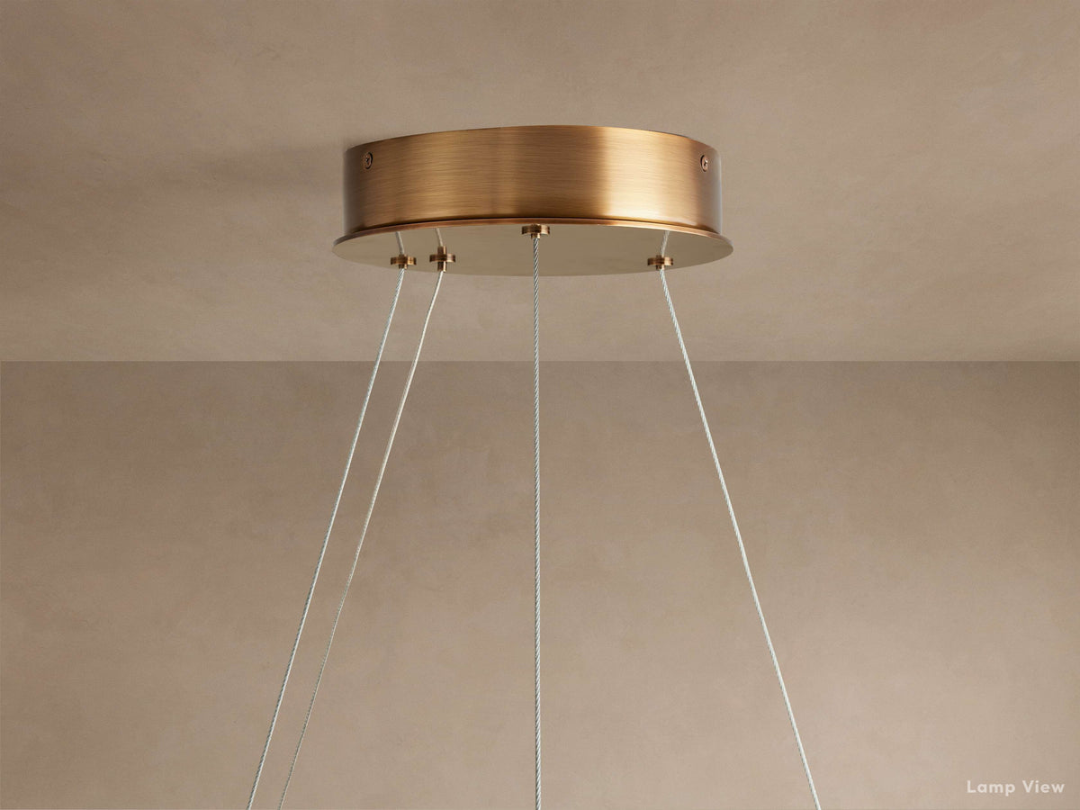 Halima Natural Alabaster Halo Chandelier