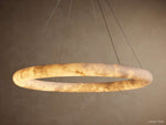 Halima Natural Alabaster Halo Chandelier