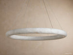 Halima Natural Alabaster Halo Chandelier