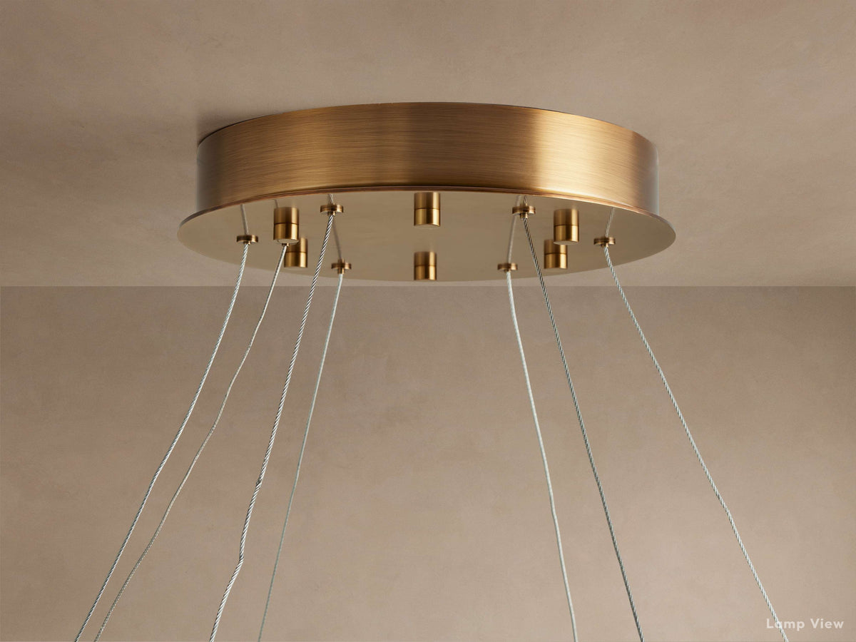 Halima Natural Alabaster Halo Chandelier