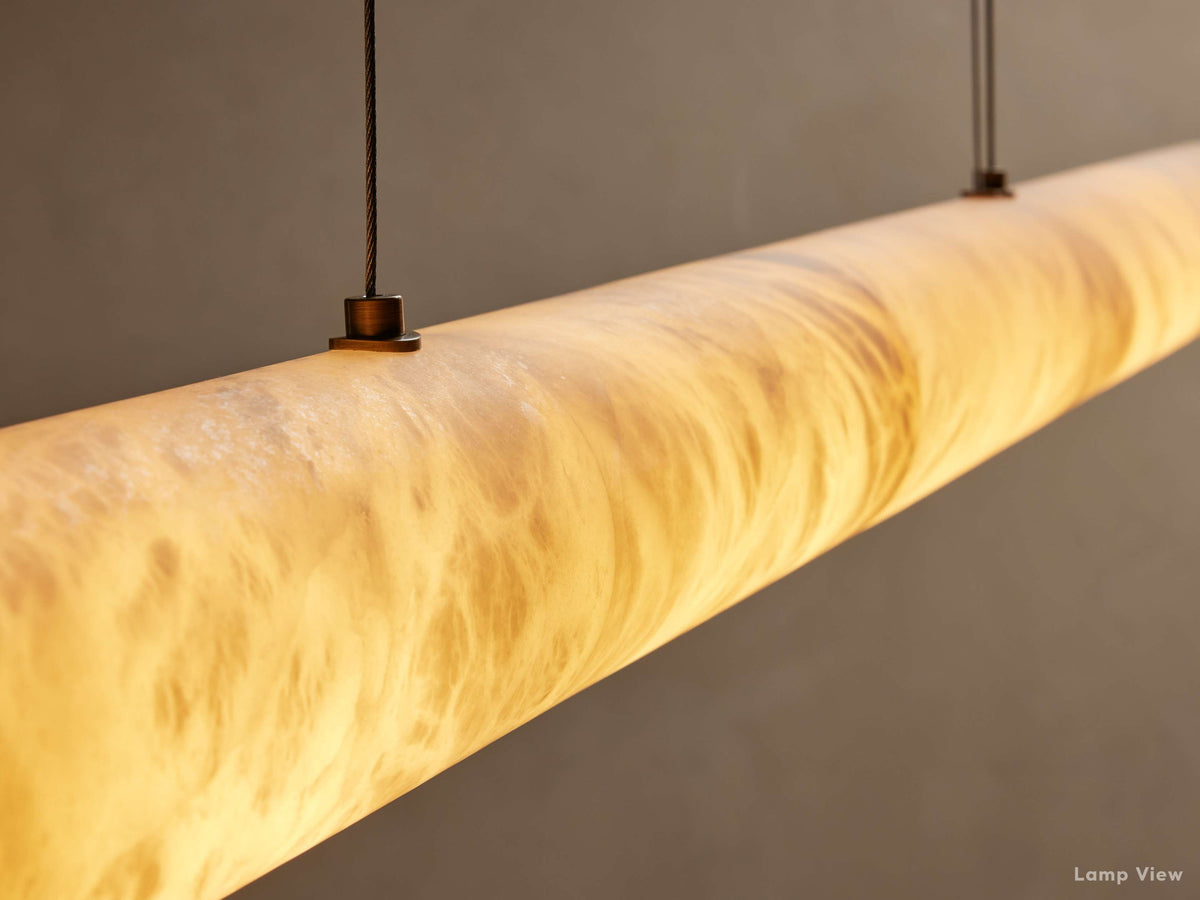 Halima Natural Alabaster Linear Chandelier