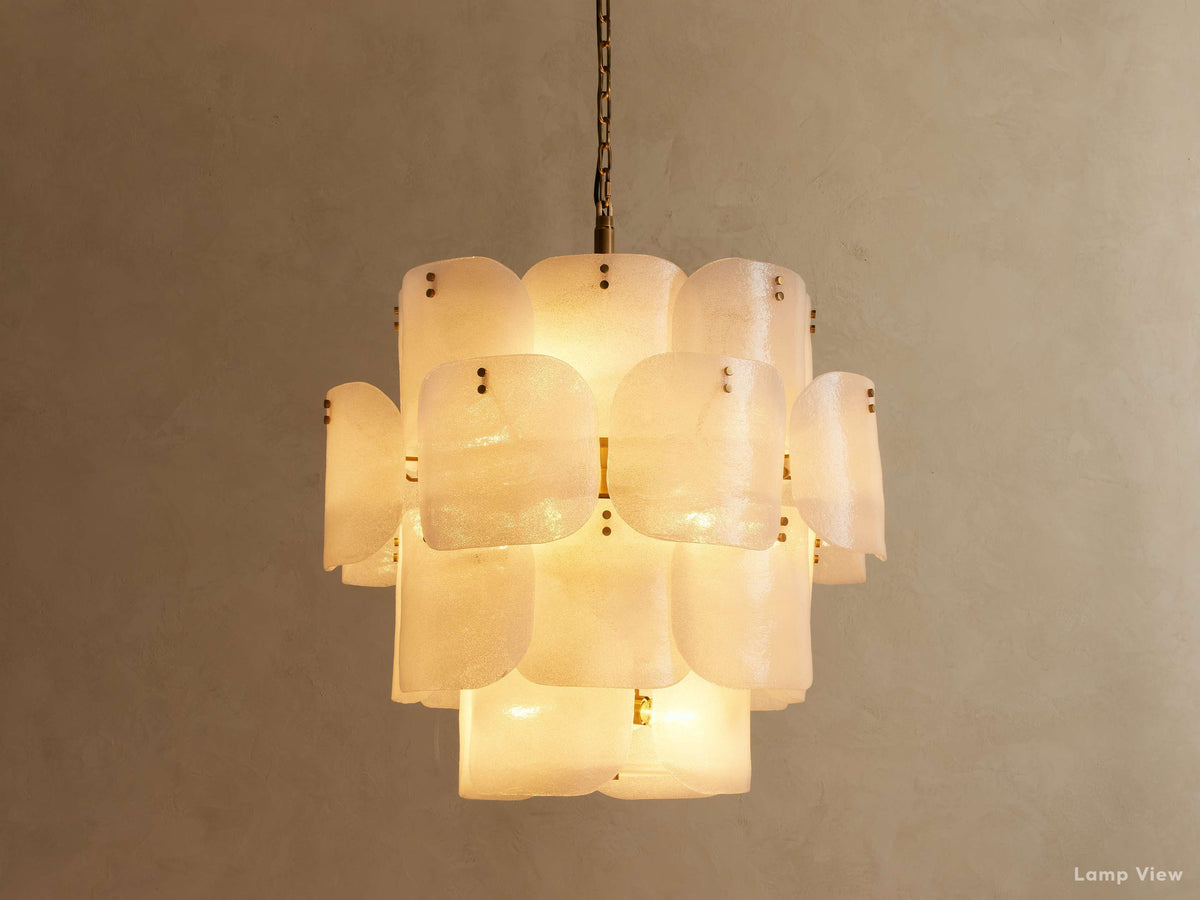 Blaire Layered Glass Round Chandelier