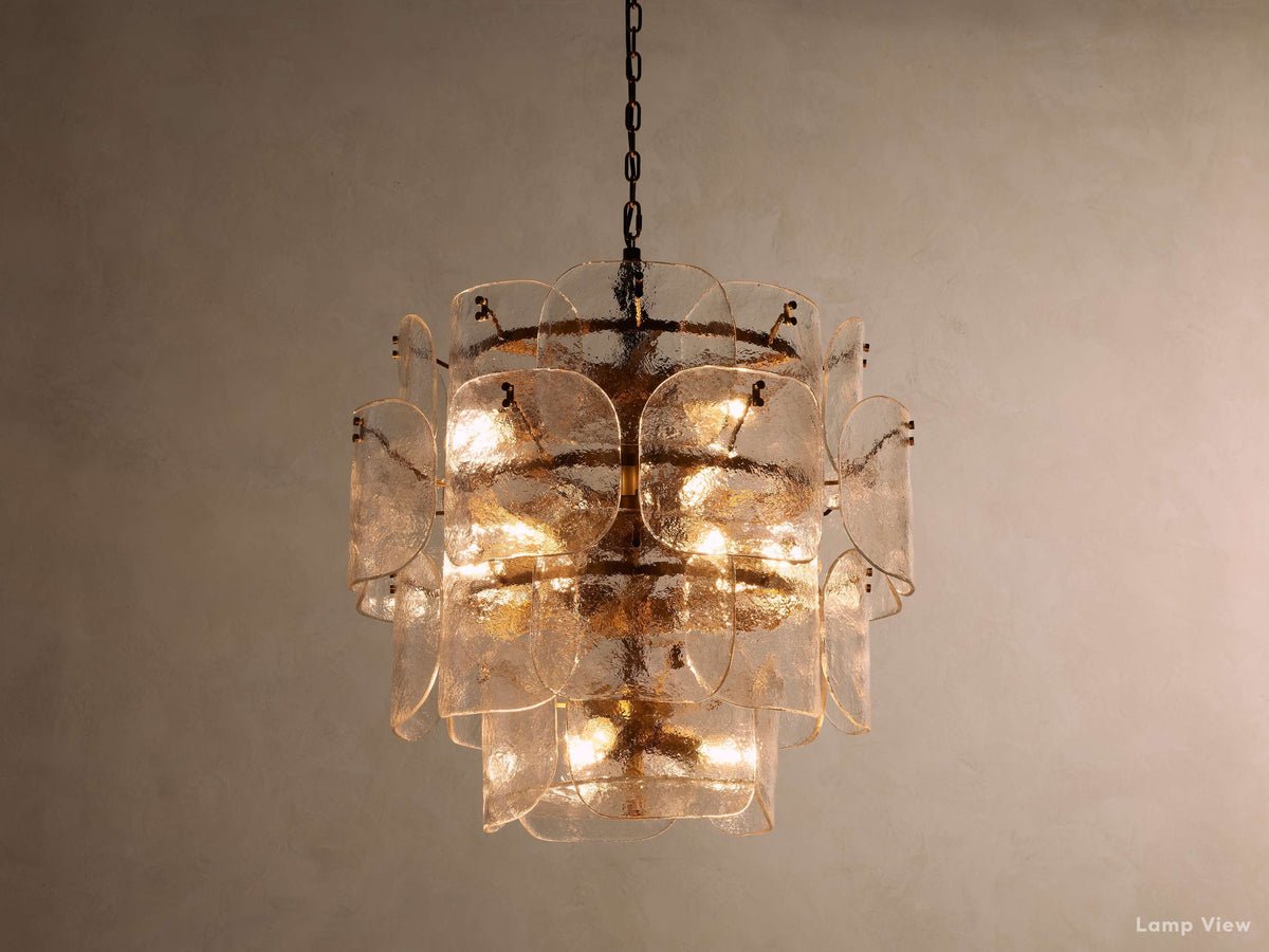 Blaire Layered Glass Round Chandelier