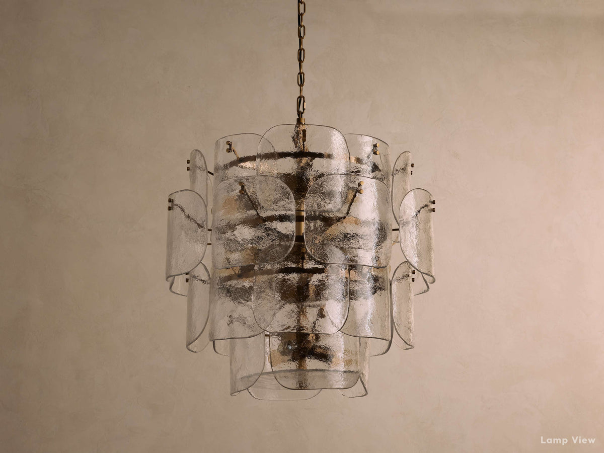 Blaire Layered Glass Round Chandelier
