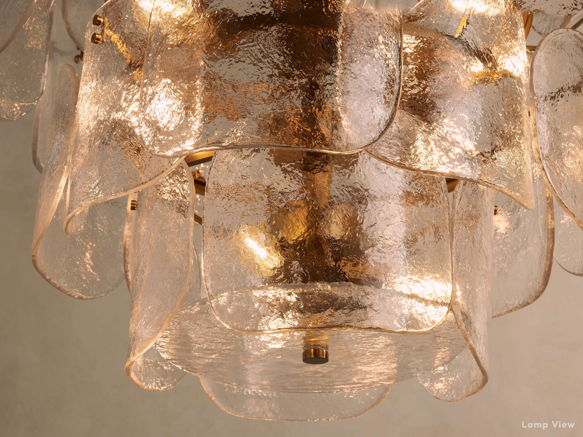 Blaire Layered Glass Round Chandelier